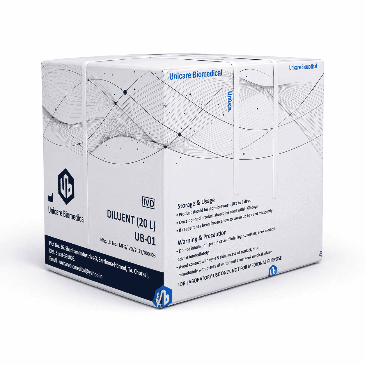 DILUENT (20 L) UB-01 by Unicare Biomedical for hematology reagents in Surat Gujarat India