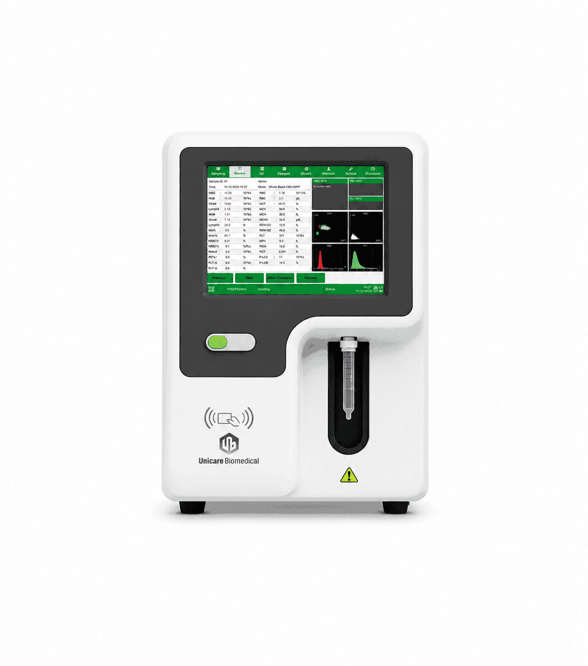 5 part hematology analyzer from Unicare Biomedical for pathology lab CBC workflows