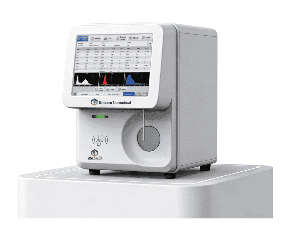 3 part hematology analyser representing decentralized diagnostic testing workflows